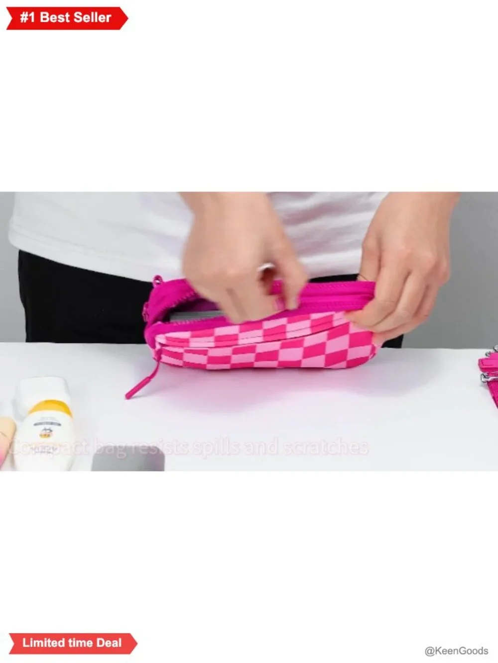 RFID Wristlet Wallet Crossbody Bag 4 Zippers Nylon Women